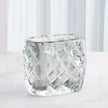 Global Views Quilted Vase-Grey-Wide