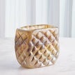 Global Views Quilted Vase-Iris Gelp-Wide