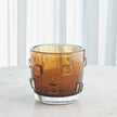 Global Views Ingot Vase-Amber-Sm
