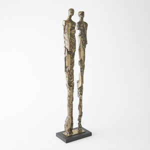 Global Views Abstract Couple Sculpture-Brass