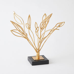 Global Views Windswept Sculpture Gold Leaf