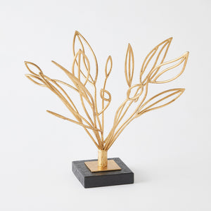 Global Views Windswept Sculpture Gold Leaf