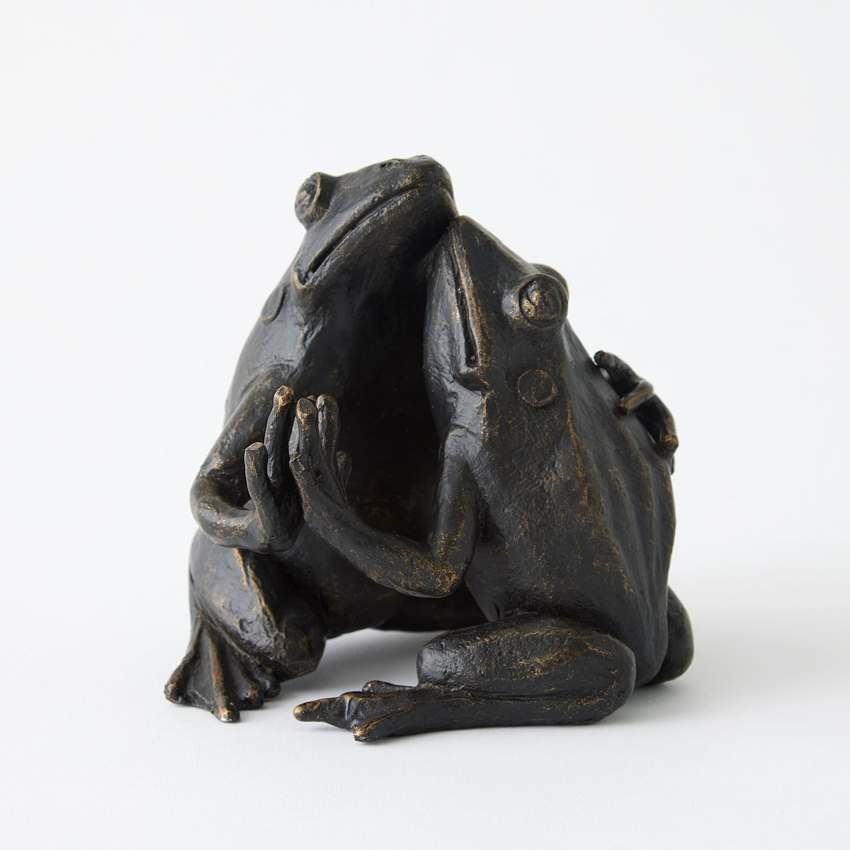 Global Views Hugging Frog Sculpture Bronze