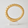Global Views Infinity Horn Sculpture Gold Leaf