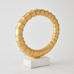 Global Views Infinity Horn Sculpture Gold Leaf