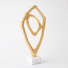 Global Views Interplay Sculpture Gold Leaf