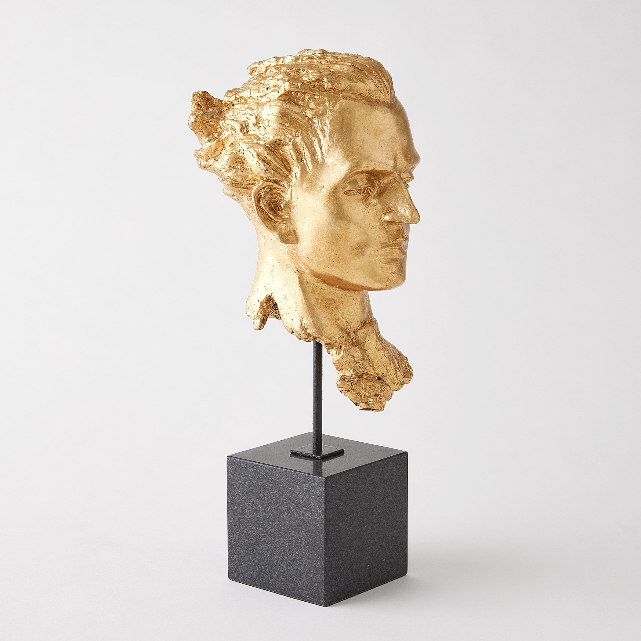 Global Views Gilded Portrait Sculpture Gold Leaf