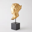 Global Views Gilded Portrait Sculpture Gold Leaf