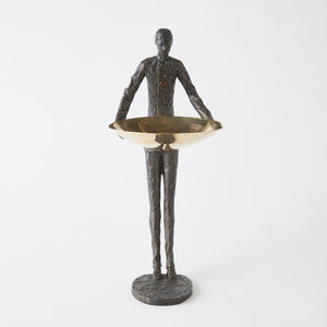 Global Views Wooster Sculpture Bronze w/Brass Plate