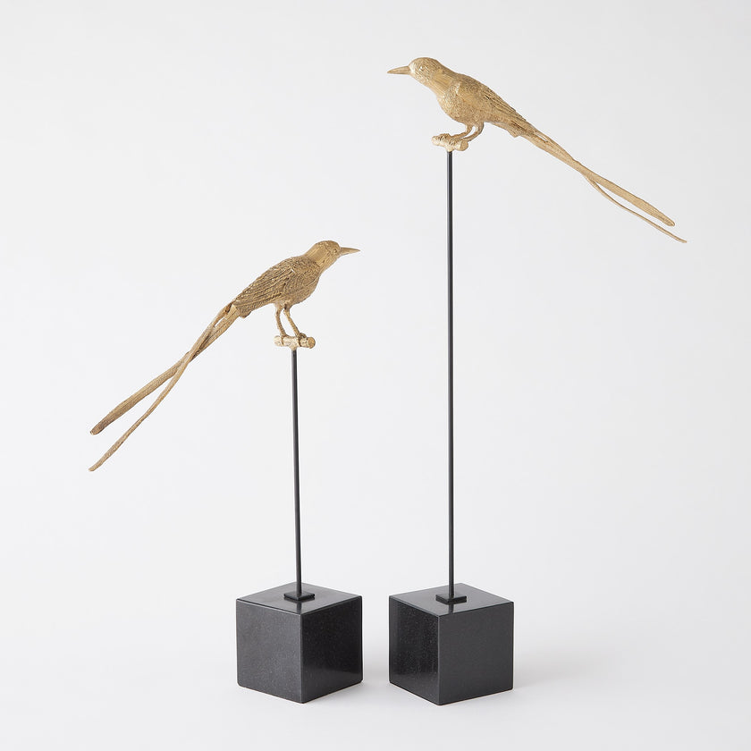 Global Views Perched Swallow Brass
