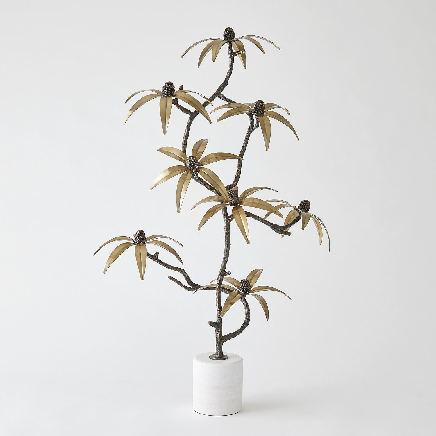 Global Views Black Eyed Susan Sculpture Bronze/Brass
