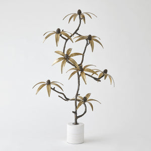 Global Views Black Eyed Susan Sculpture Bronze/Brass