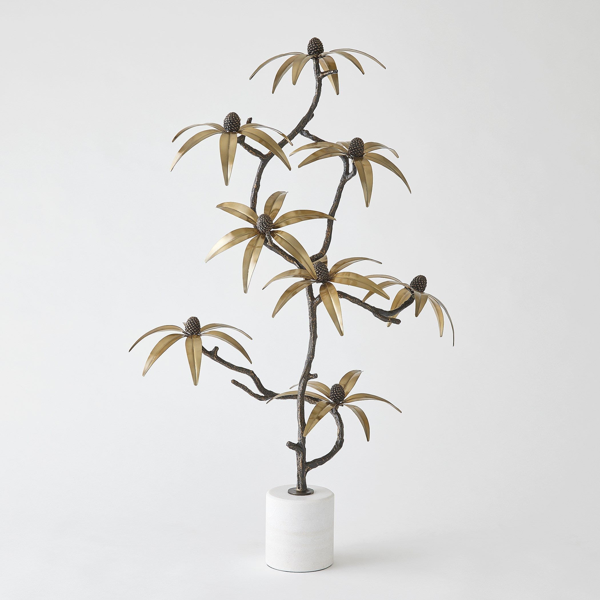 Global Views Black Eyed Susan Sculpture Bronze/Brass