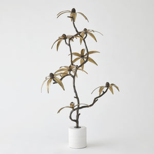 Global Views Black Eyed Susan Sculpture Bronze/Brass