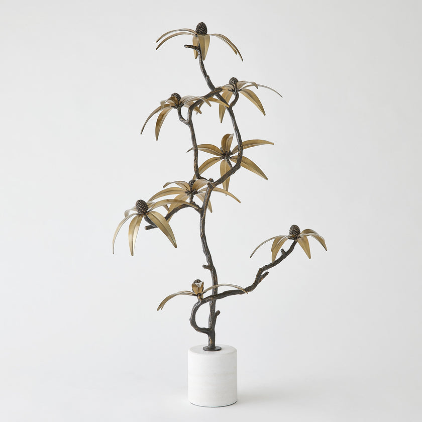 Global Views Black Eyed Susan Sculpture Bronze/Brass