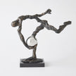 Global Views Tripped Up Sculpture Bronze w/Nickel Sphere