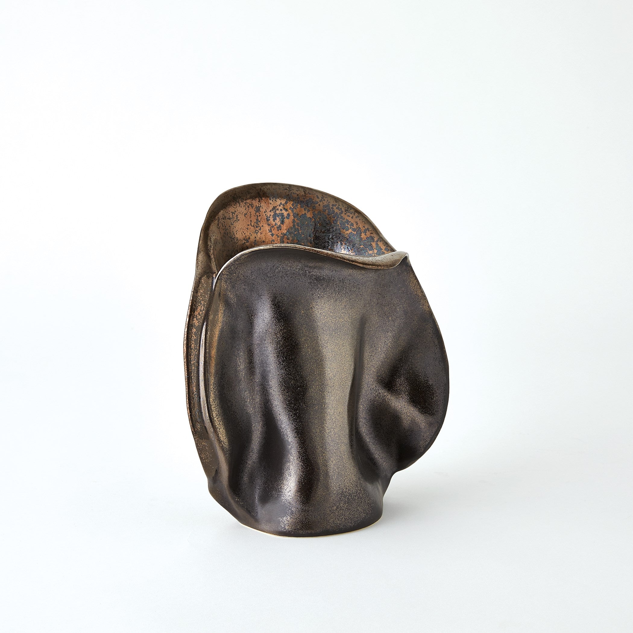Global Views Bocca Vase Reactive Bronze