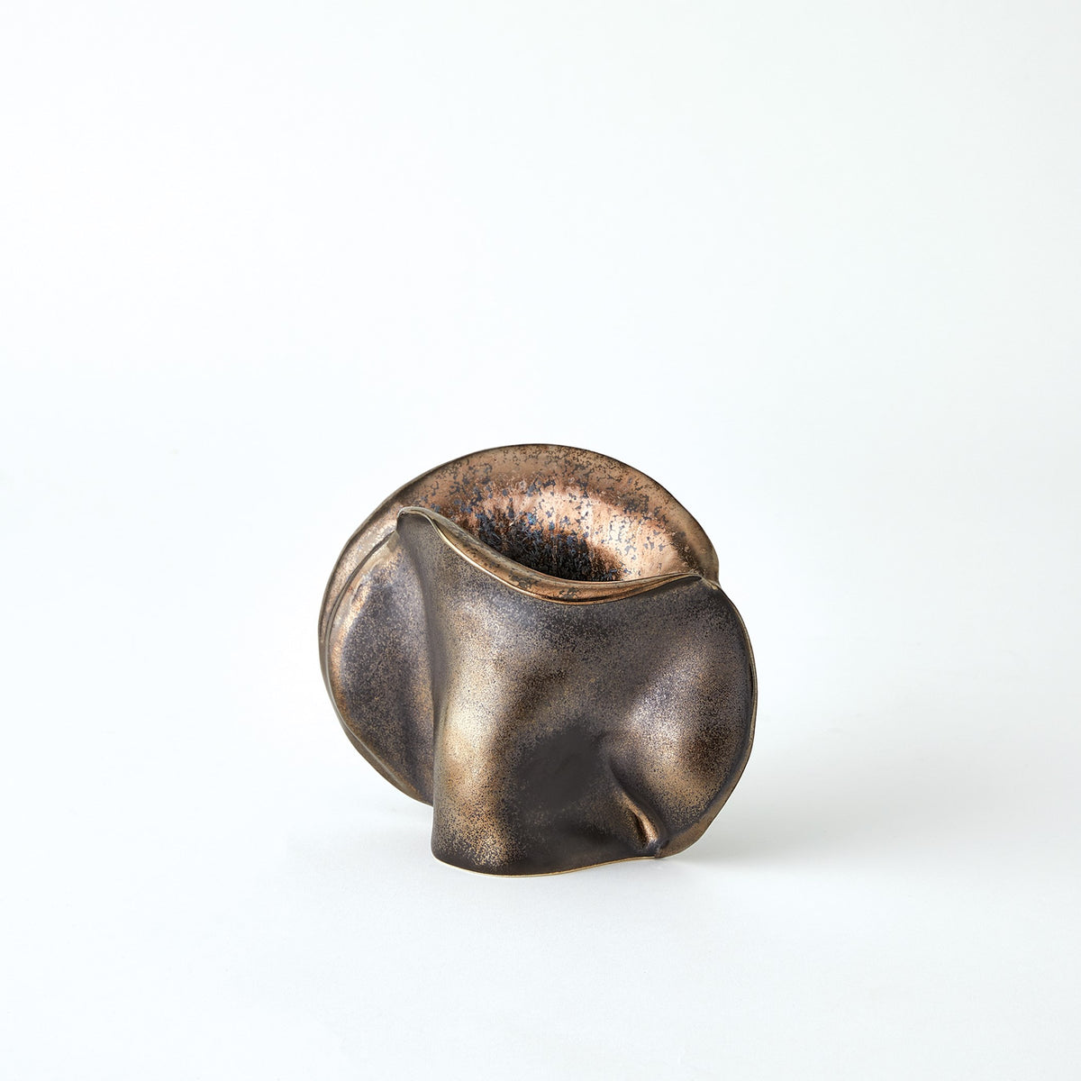 Global Views Bocca Vase Reactive Bronze