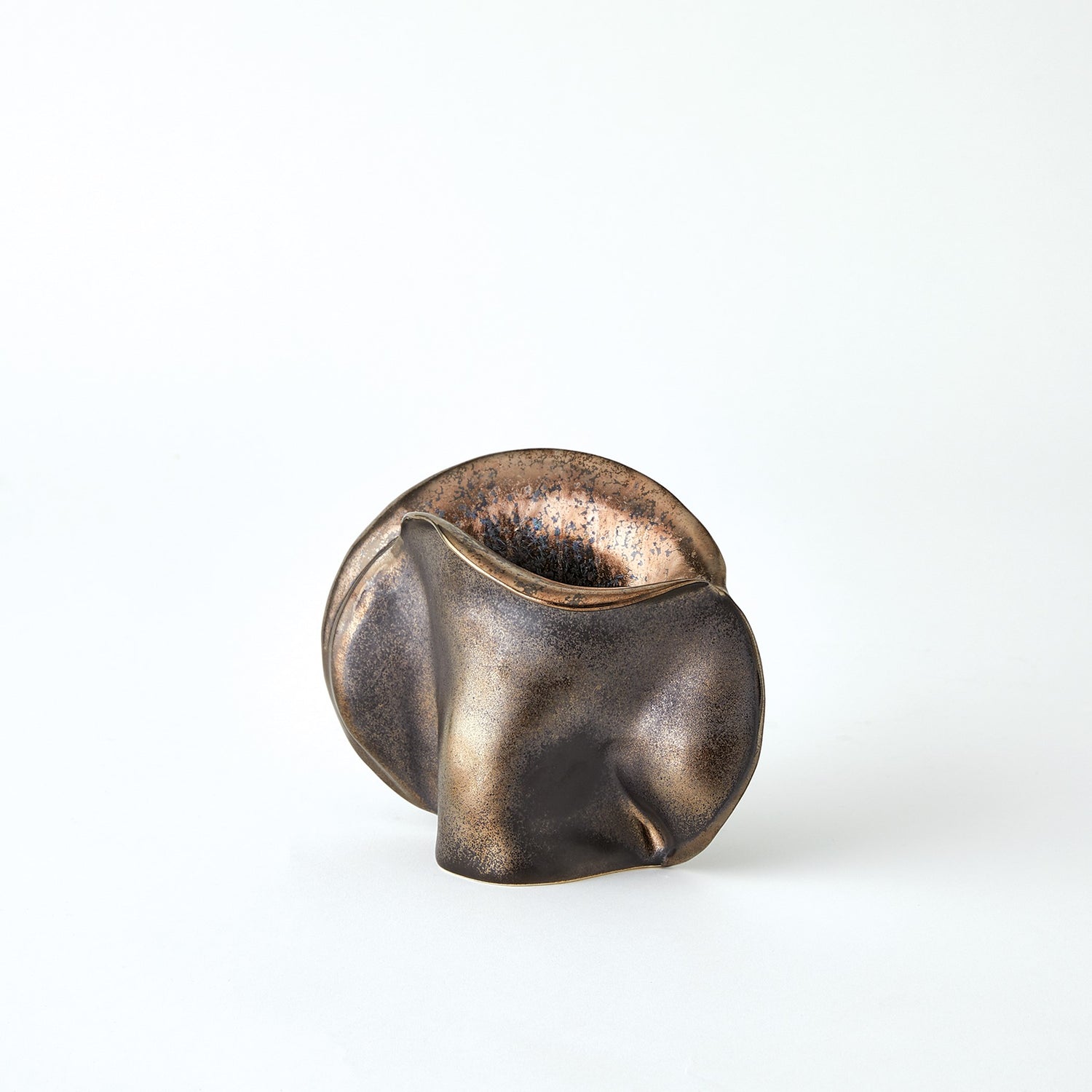 Global Views Bocca Vase Reactive Bronze