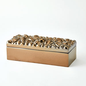 Global Views Pebbles Box Bronze