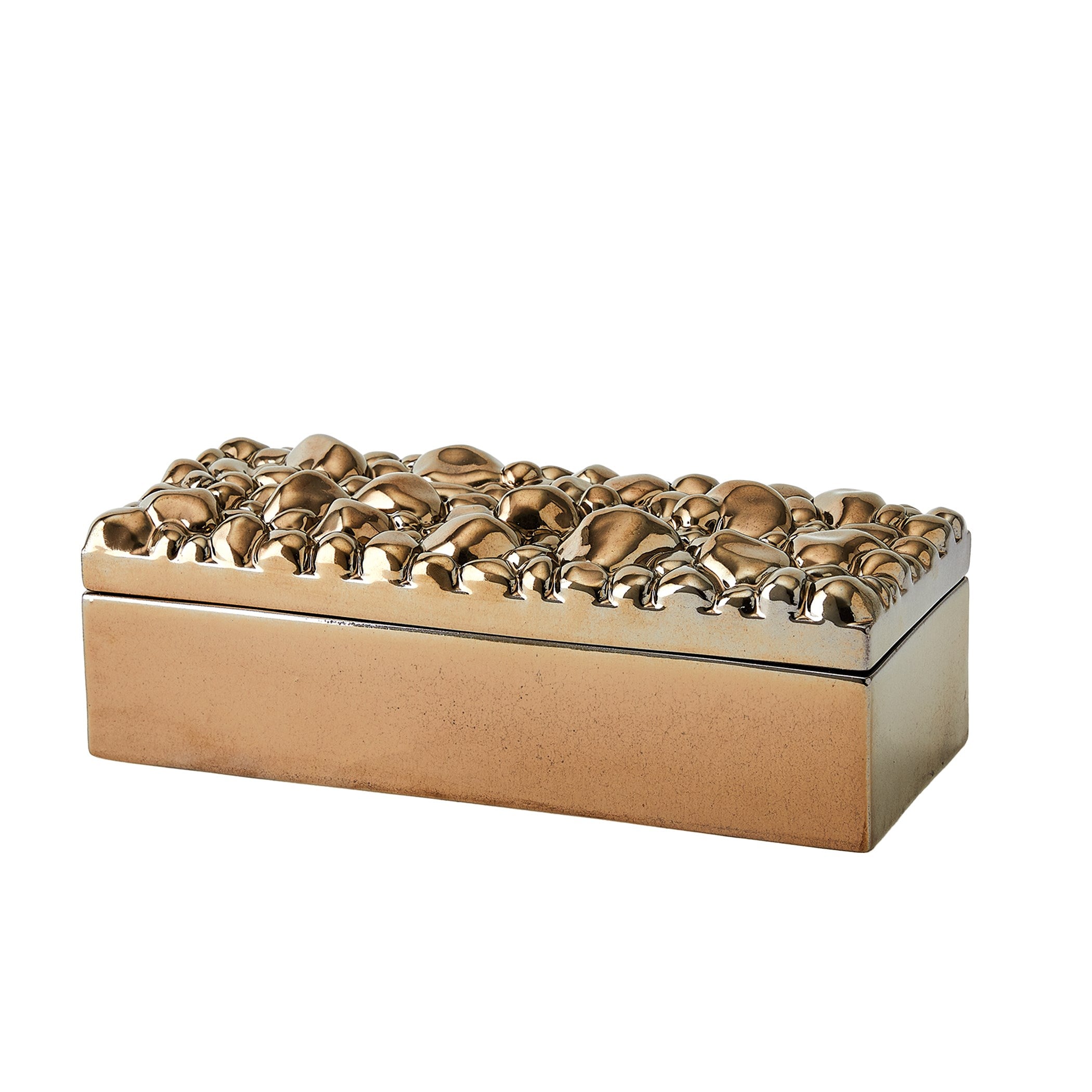 Global Views Pebbles Box Bronze