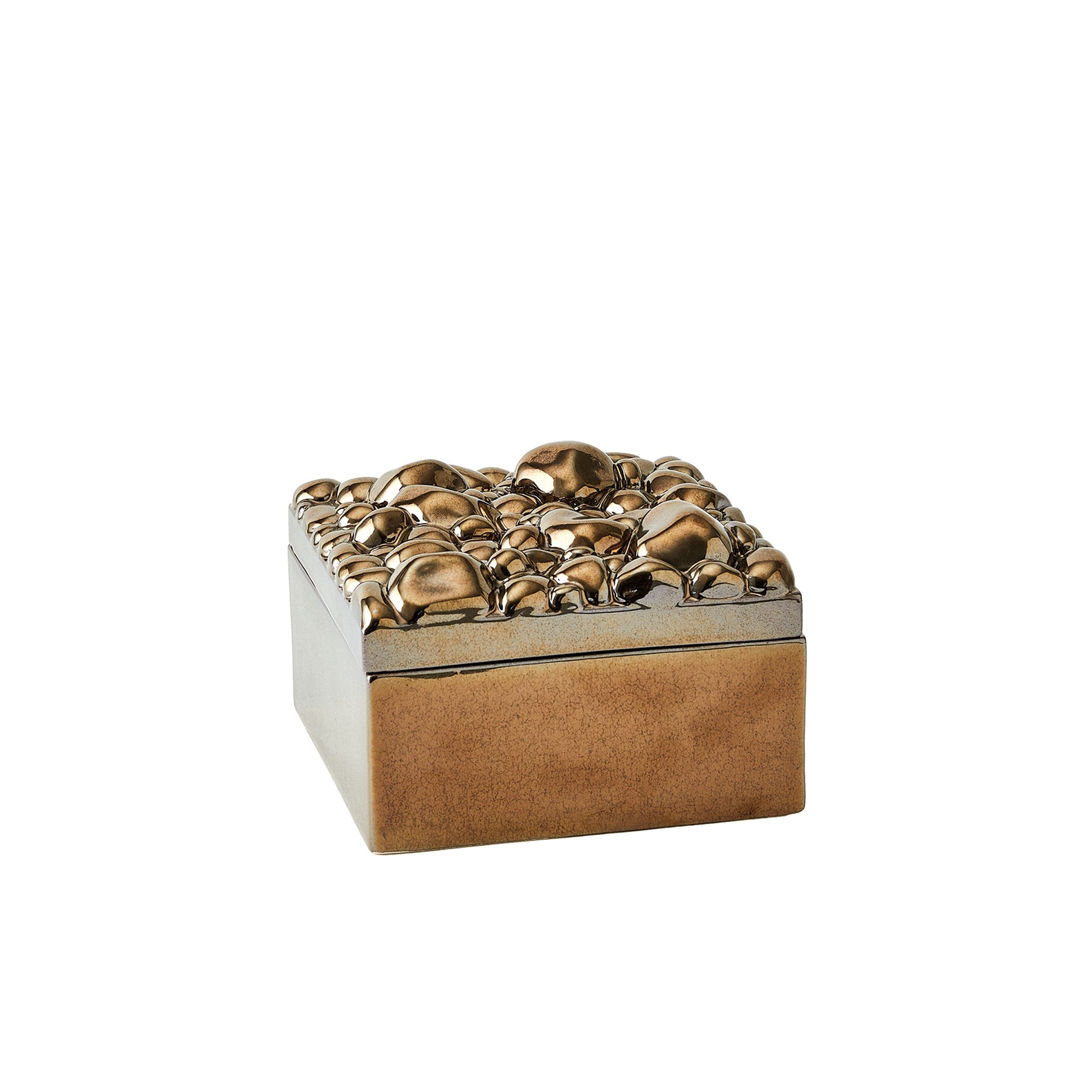 Global Views Pebbles Box Bronze