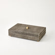 Global Views Posh Boxes and Tray Grey Suede
