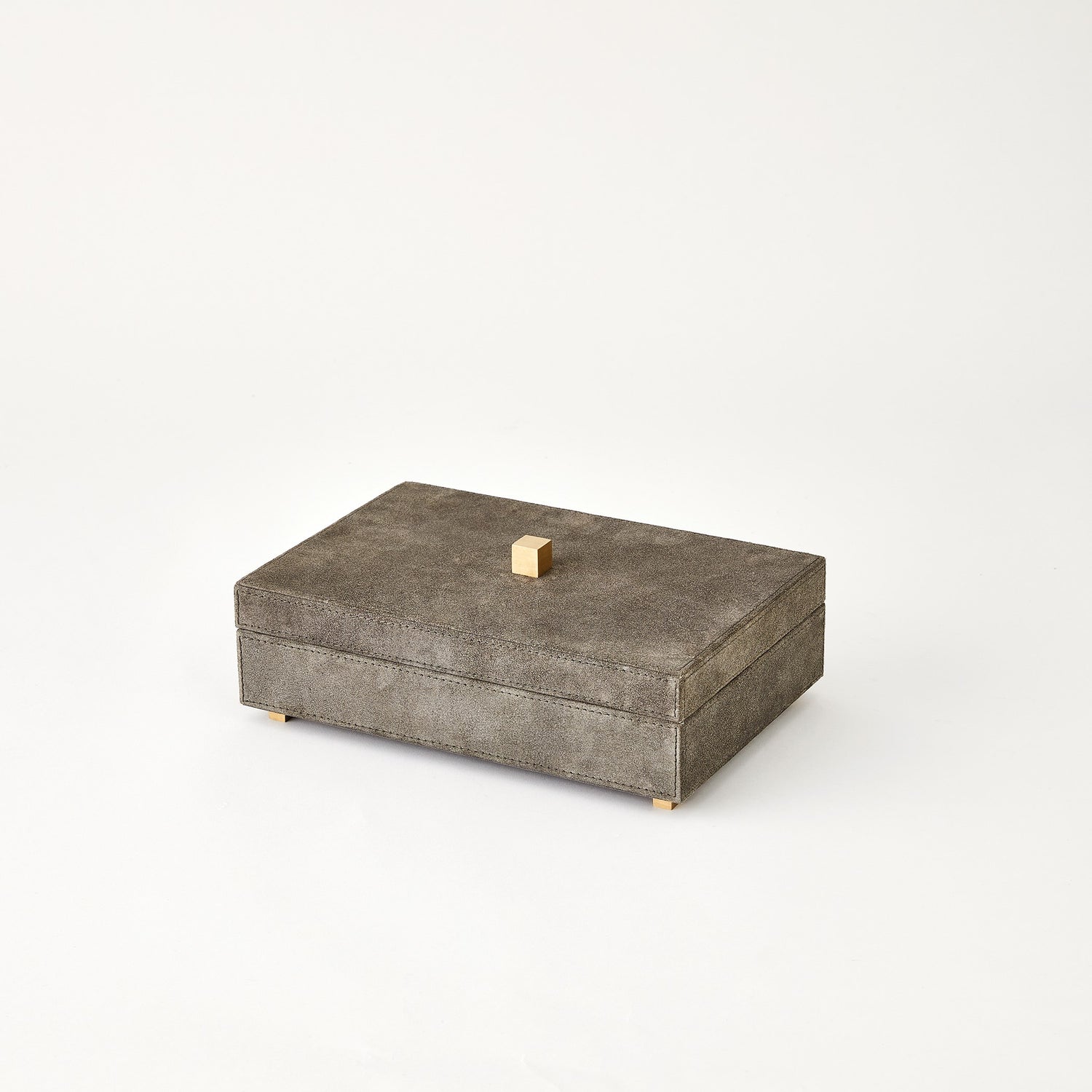 Global Views Posh Boxes and Tray Grey Suede