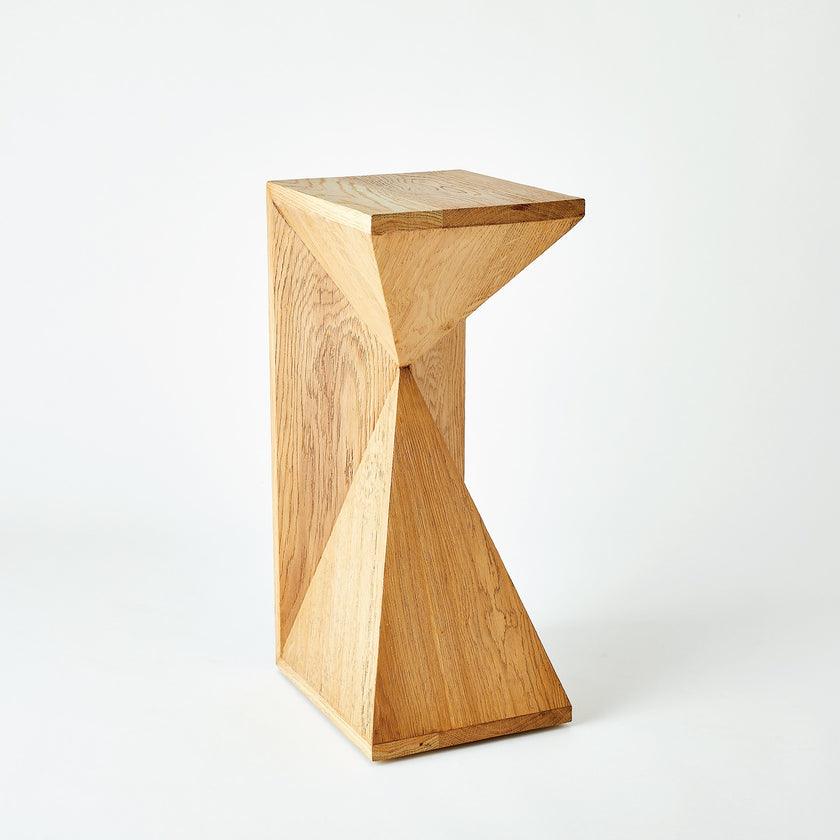 Global Views Asymmetrical Angle Side Table