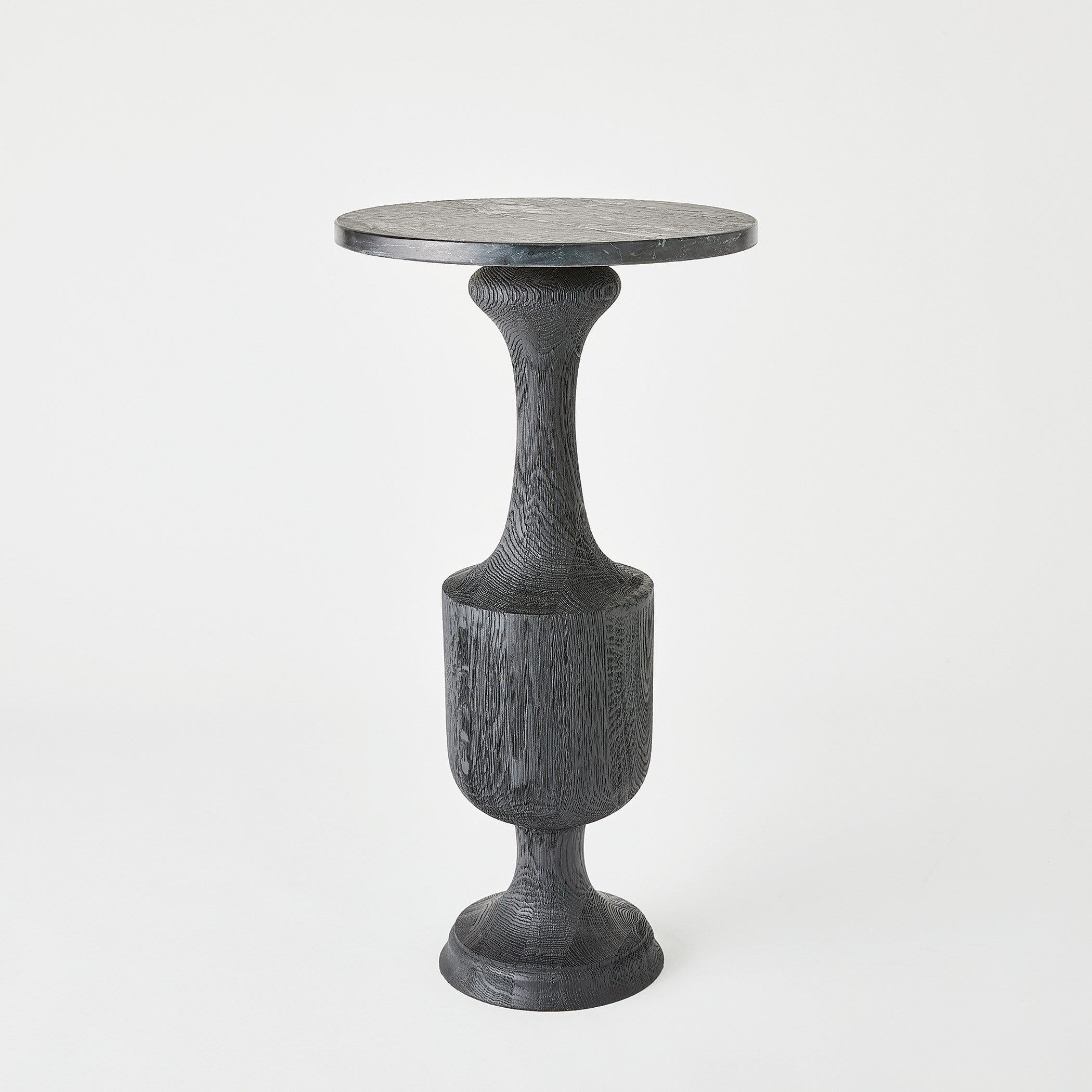 Global Views Vessel Side Table-Black-Lg