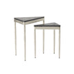 Global Views S/2 Triangular Nesting Tables Nickel