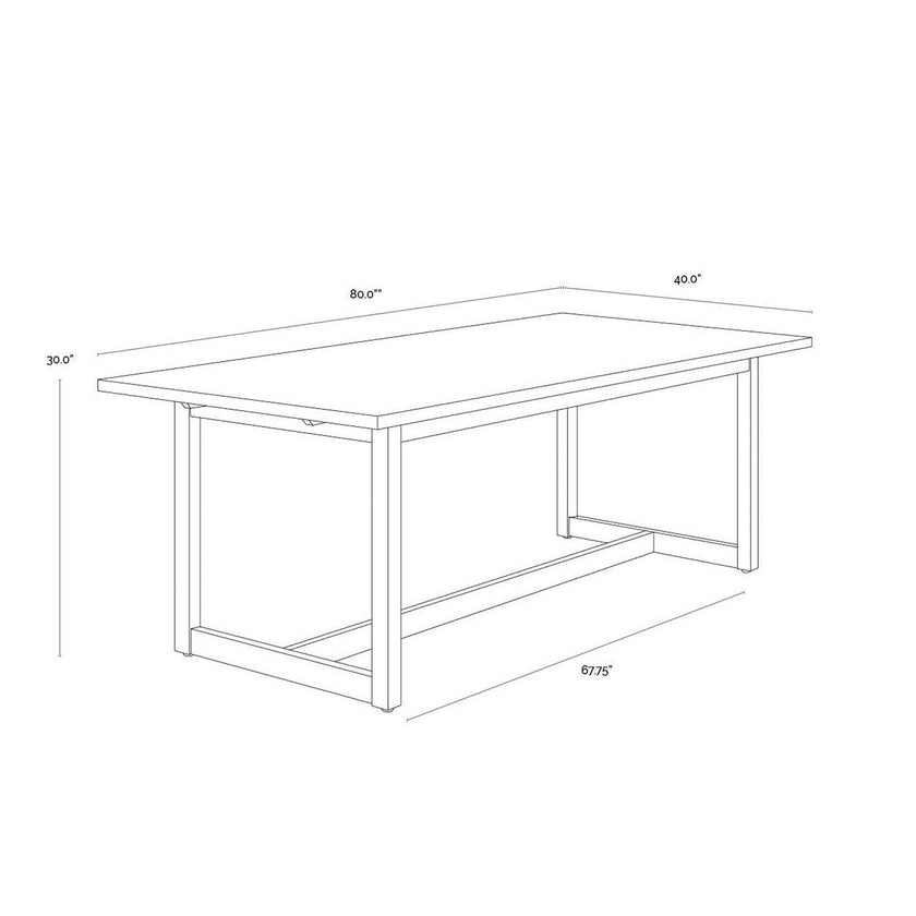 Sunpan Geneve Extension Dining Table