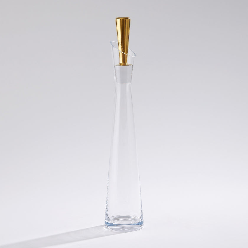 Global Views Slant Decanter Gold