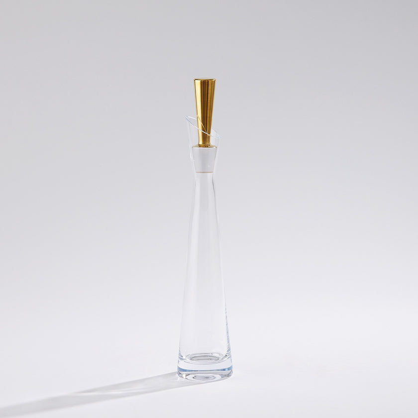 Global Views Slant Decanter Gold