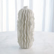 Global Views Sea Ribbons Vase Matte White