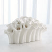 Global Views Flora Coral Bouquet Matte White