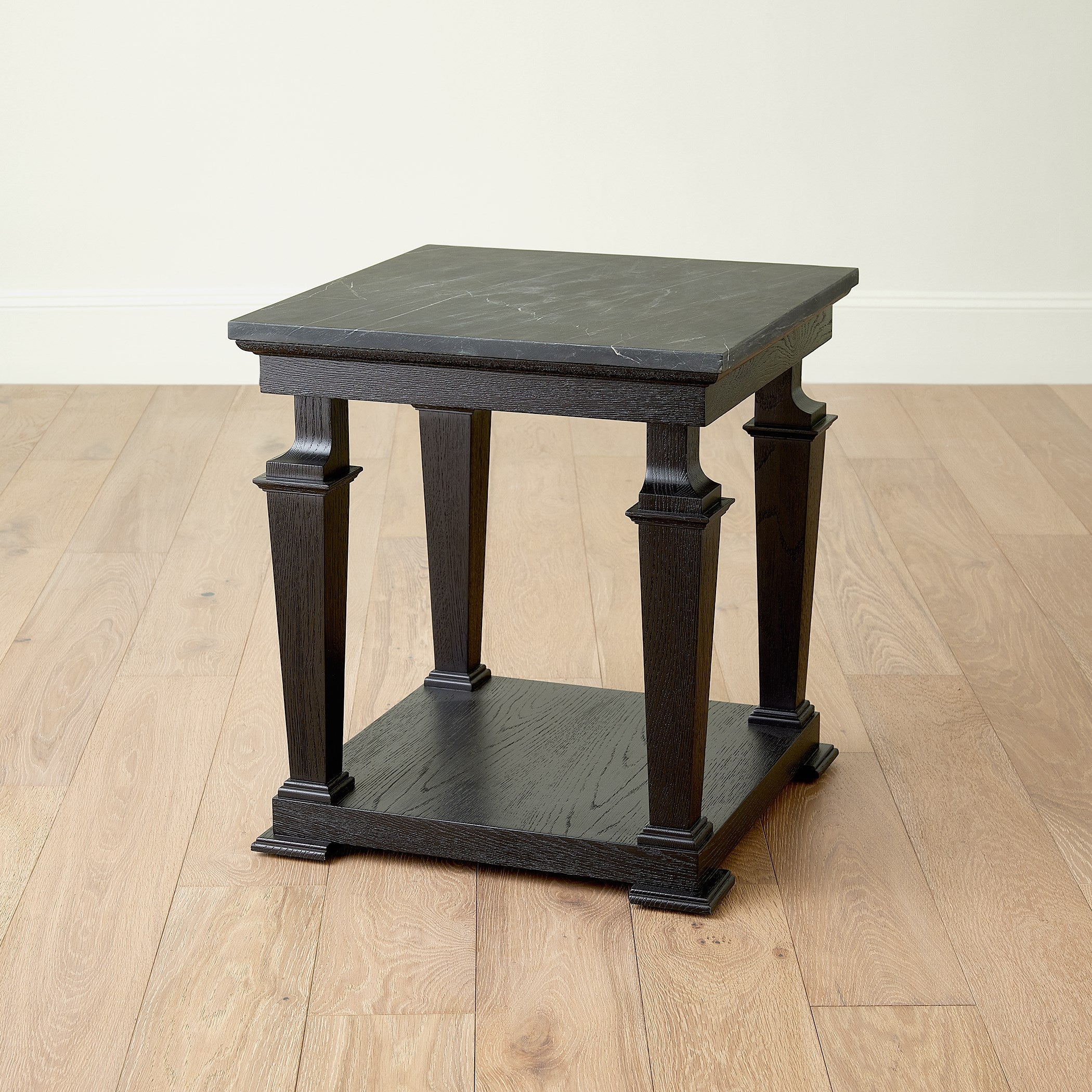 Global Views Josephine Side Table-Blackened Oak