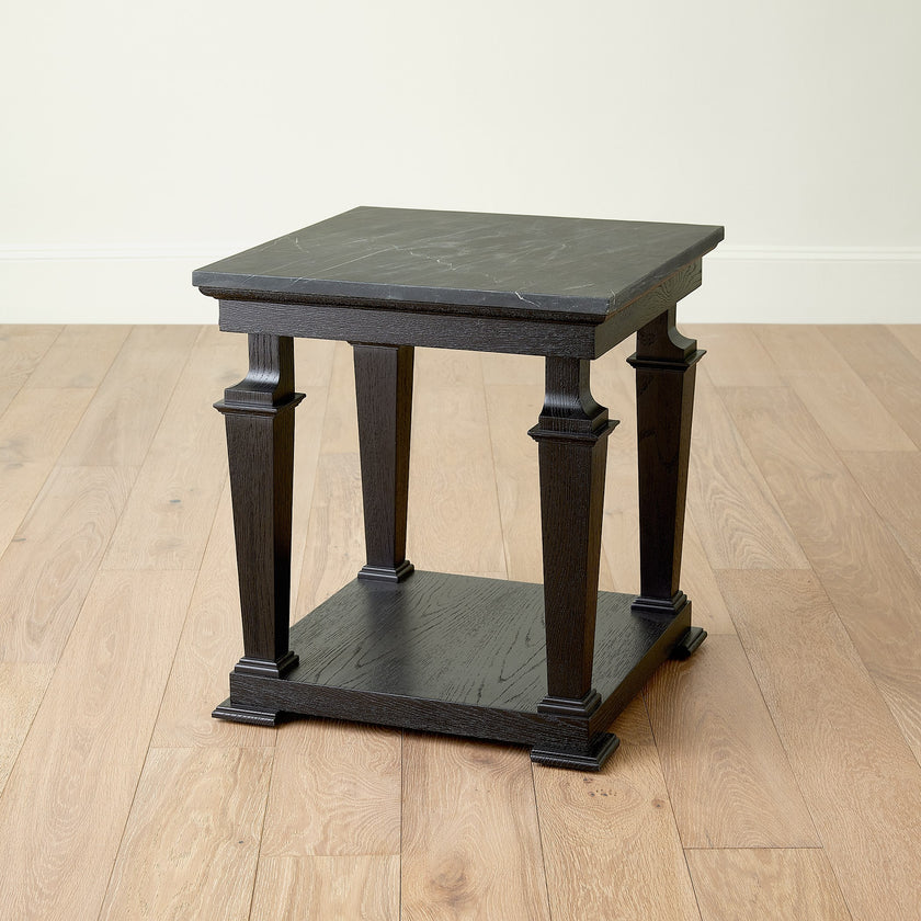 Global Views Josephine Side Table-Blackened Oak