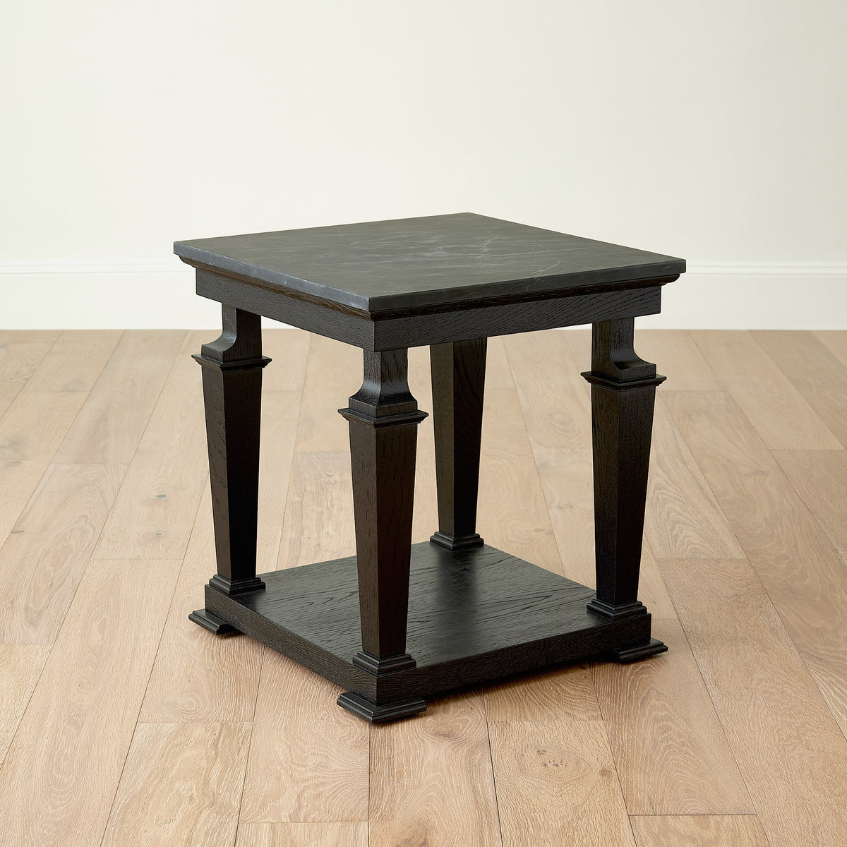 Global Views Josephine Side Table-Blackened Oak