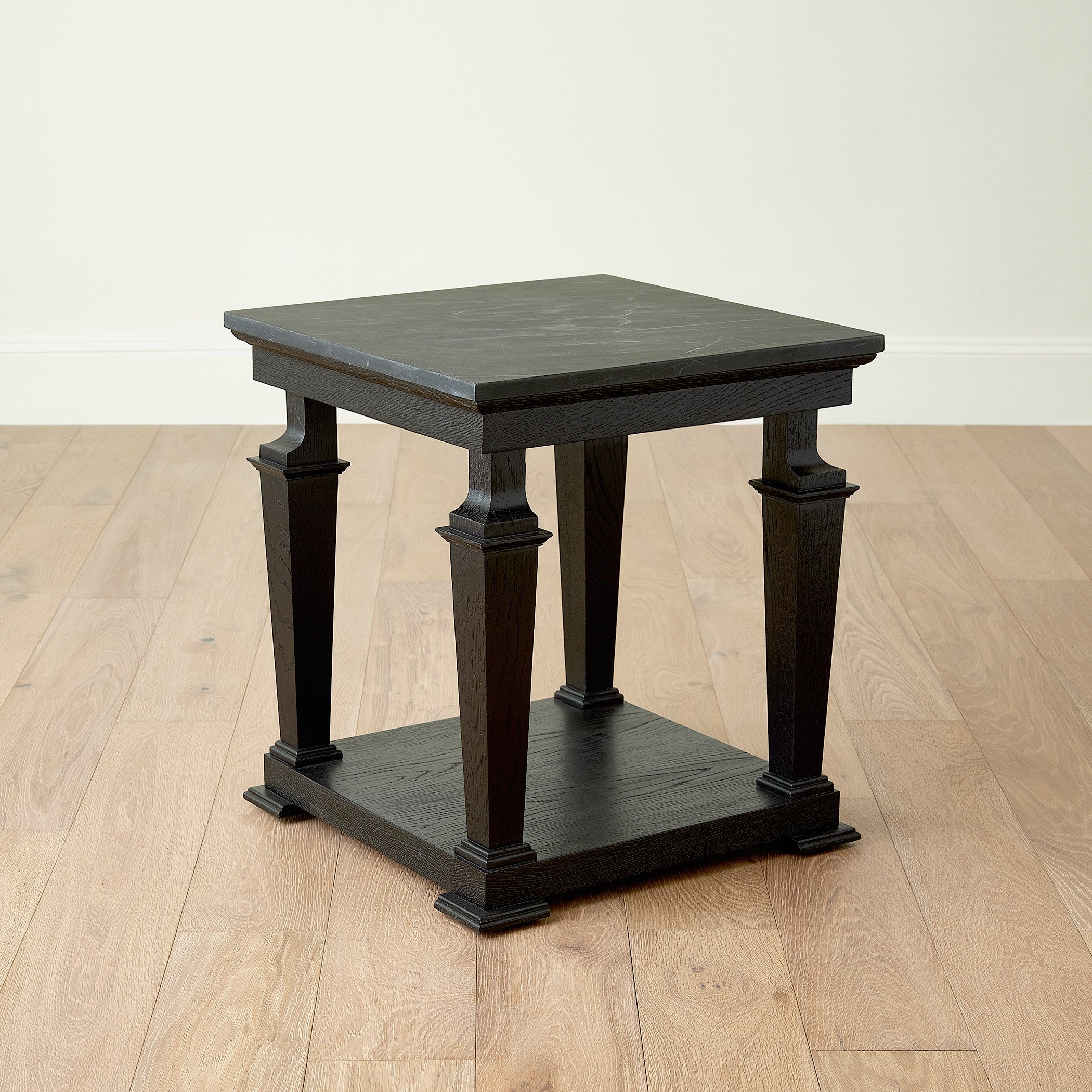 Global Views Josephine Side Table-Blackened Oak