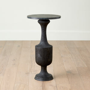 Global Views Vessel Side Table-Black-Lg