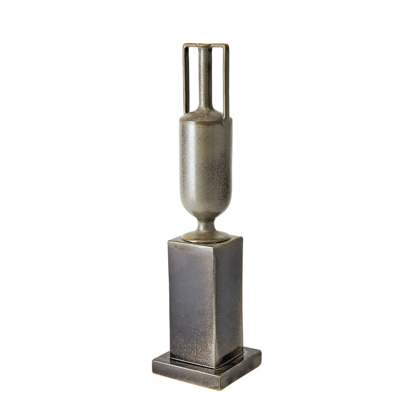 Global Views Pedestal Vase Reactive Silver