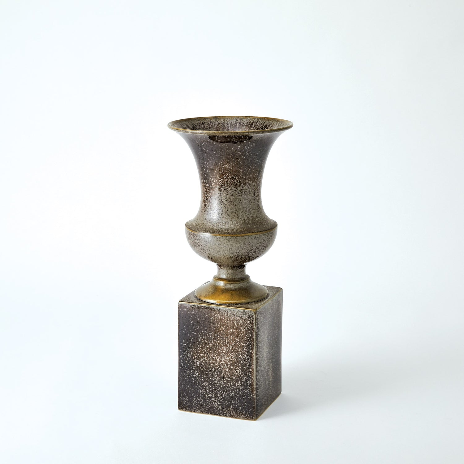 Global Views Pedestal Vase Reactive Silver