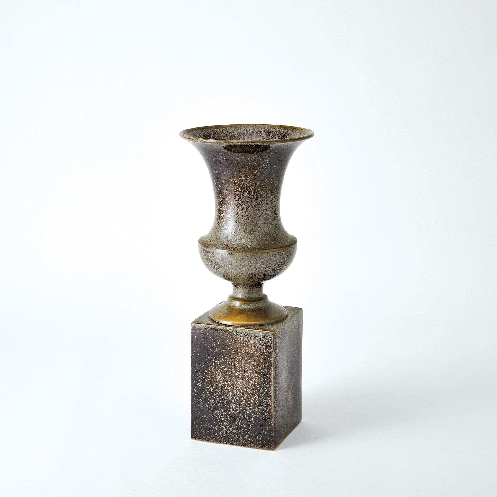 Global Views Pedestal Vase Reactive Silver