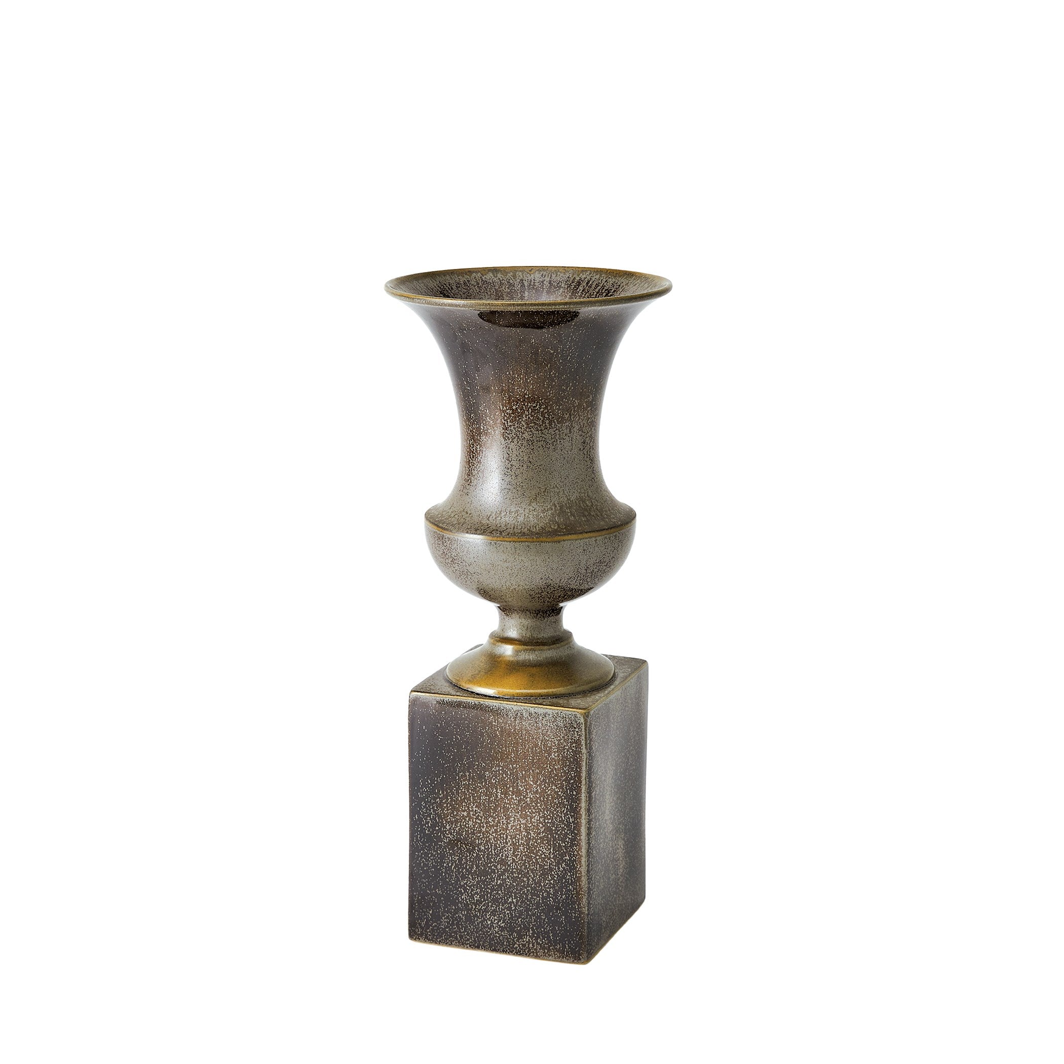 Global Views Pedestal Vase Reactive Silver