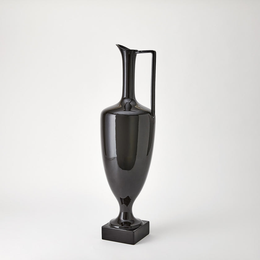 Global Views Quiet Curve Urn Black