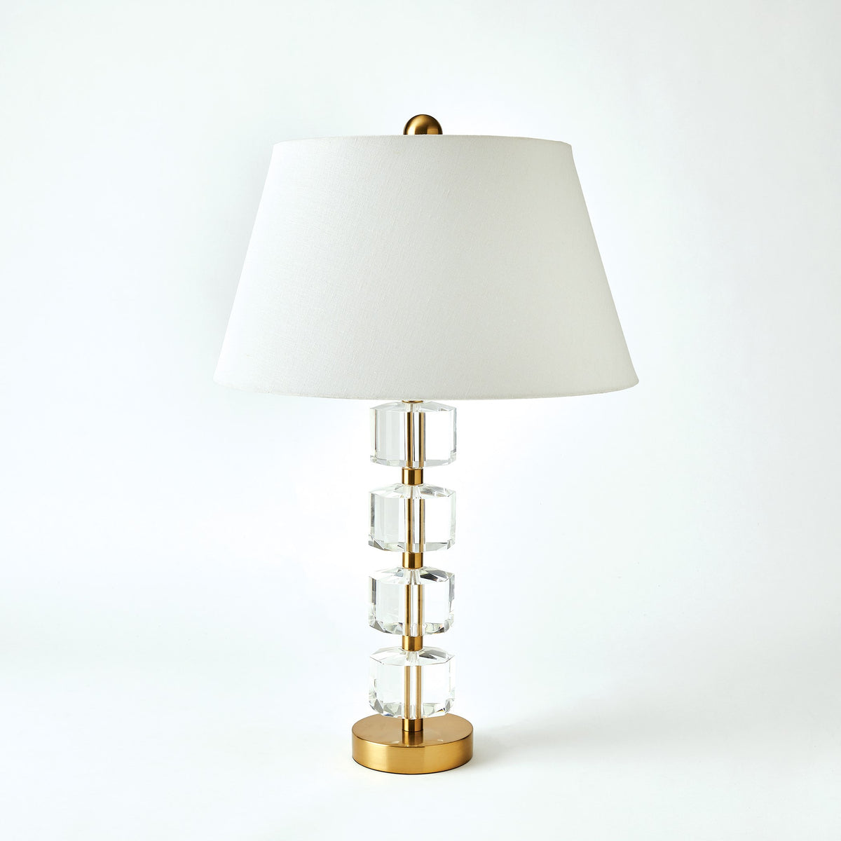 Global Views Stacked Faceted Crystal Lamp