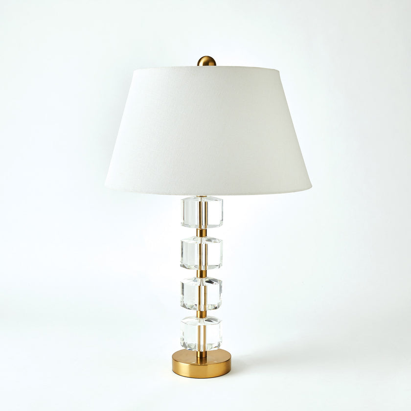 Global Views Stacked Faceted Crystal Lamp