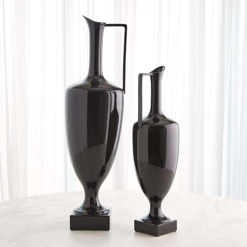 Global Views Quiet Curve Urn Black