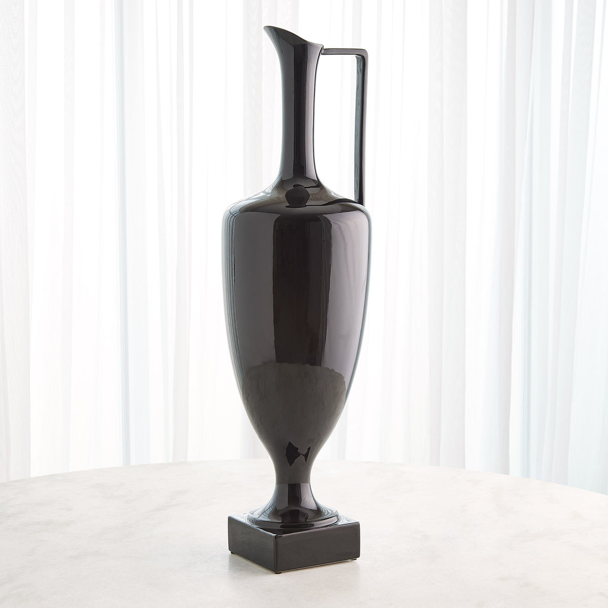 Global Views Quiet Curve Urn Black